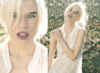 Burgundy lips and dark brows are full of drama and contrast for this blonde, Emma. Emma-Hair and Makeup Model
