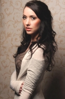 A half-up, half-down 'do looks beautiful with Natalie's contoured cheeks. Natlie-Hair and Makeup Model