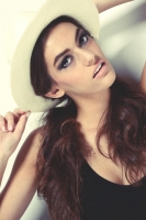 Smokey eyes and messy hair look gorgeous on Courtney. Courtney-Hair and Makeup Model